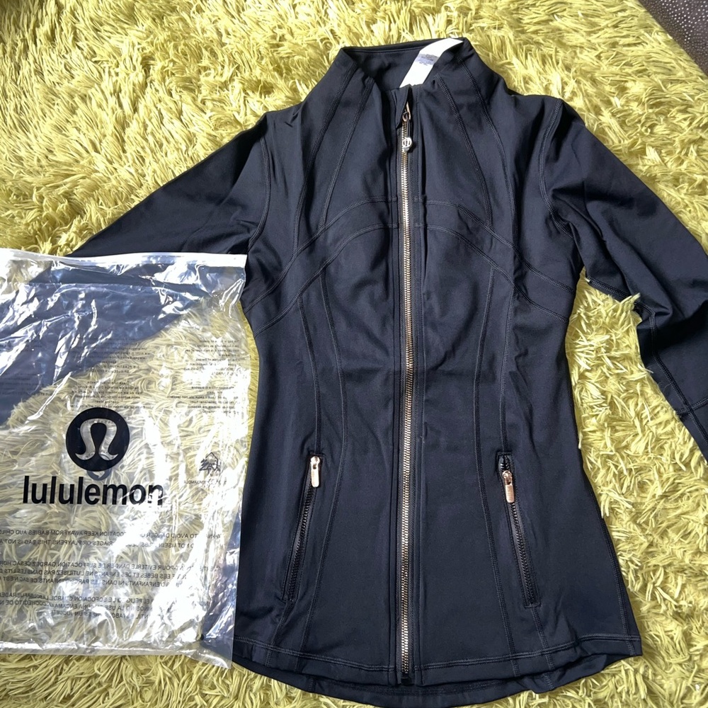 COPY - black gold zip lululemon define jacket